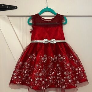 Jona Michelle Red Dress with Silver Accents